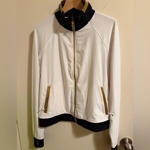 Lululemon White and Gold Track Jacket